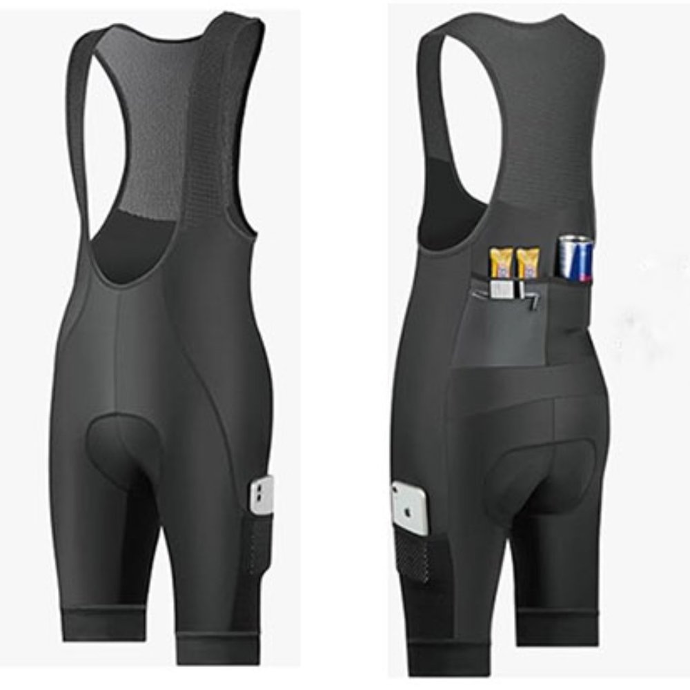 CEROTIPOLAR Cycling Bibs Men, Long Riding Pad Bicycle Biking Bib Shorts XL